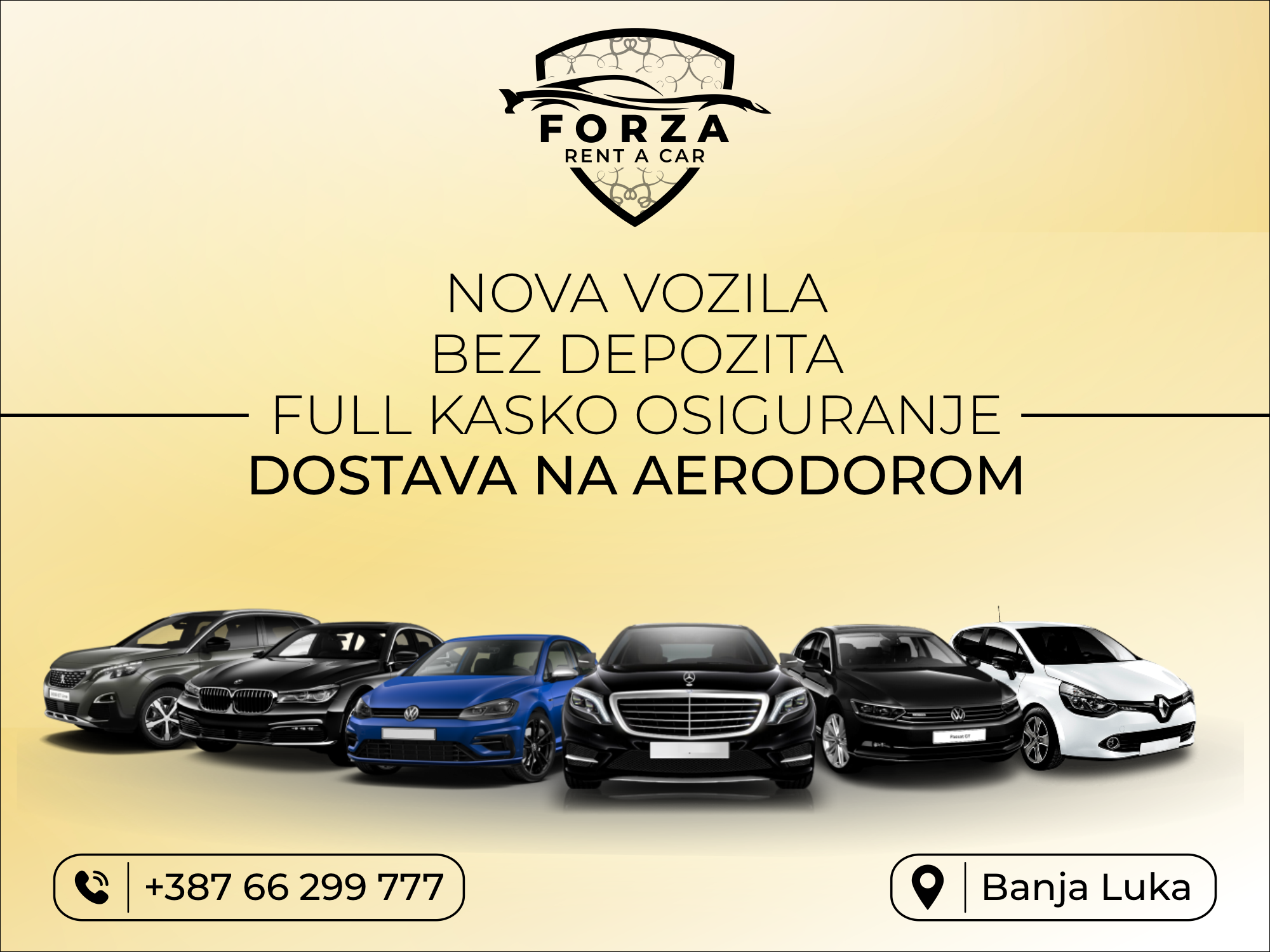 Vozila Rent a Car Forza Banja Luka Forza Rent a Car Banja Luka